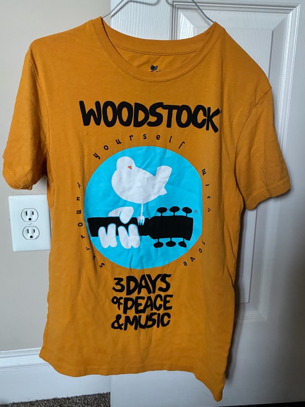 Woodstock 3 Days of Peace & Music Graphic Tee - Mustard Yellow